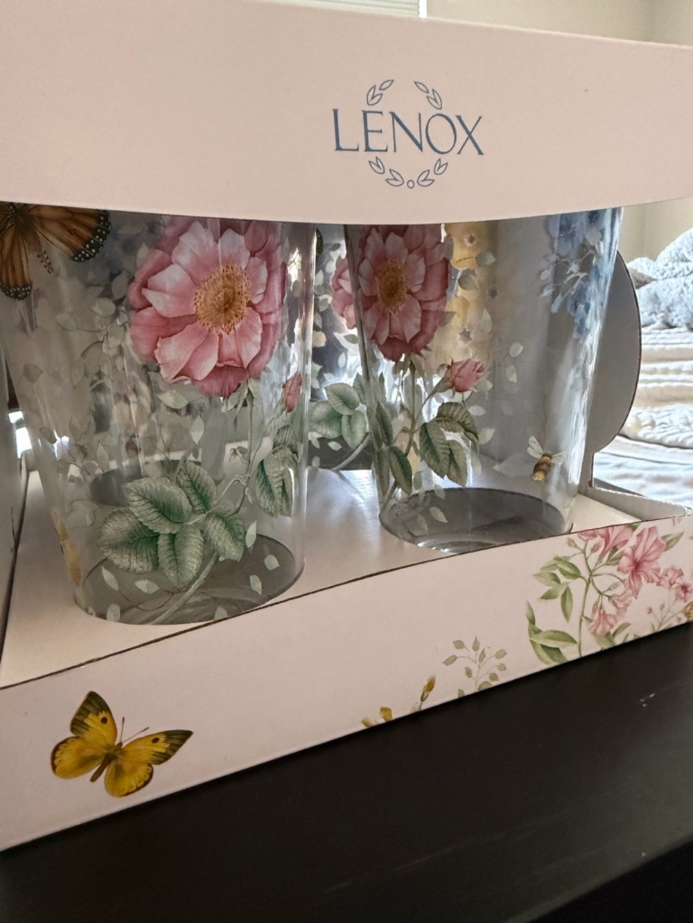 Lenox Butterfly Meadow Acrylic Highball Glasses (set of 4)(two sets available)